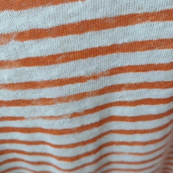 Majestic Filatures coral striped linen top M - Picture 5 of 7
